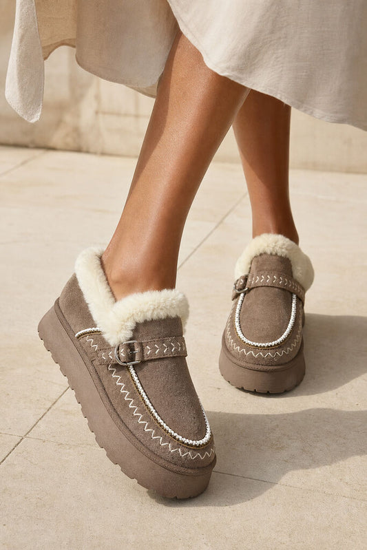Loafer Sue/Fur KAKHI