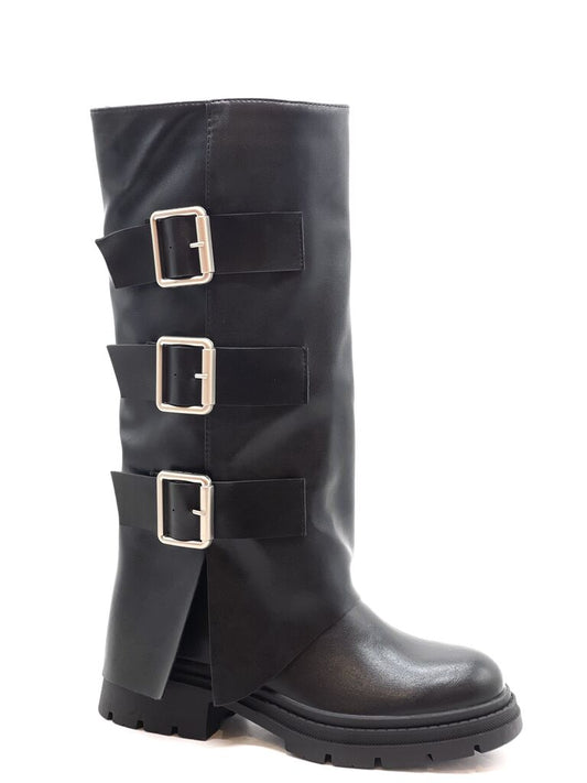 Knee High Boot Nappa BLACK
