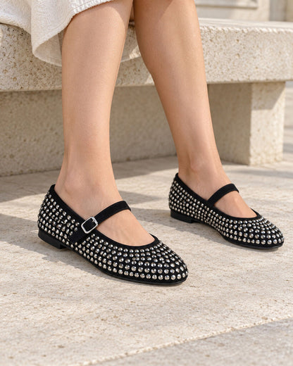 Mary Jane Shoe M.Sue/Strass NERO