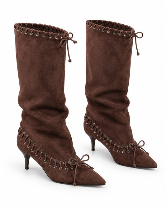 Knee High Boot Suede BROWN