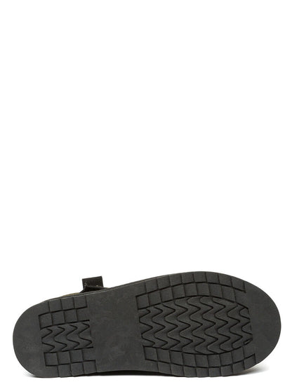 Olive Suede Ankle Boots with Platform Sole