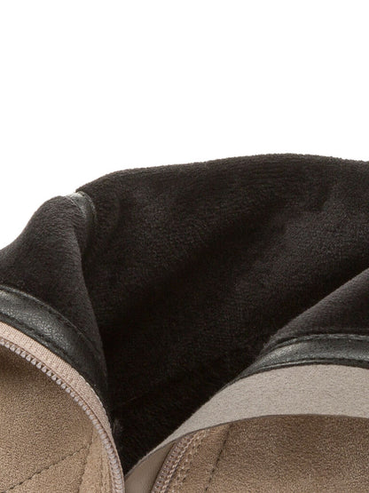 Taupe Suede Ankle Boot with Chunky Sole