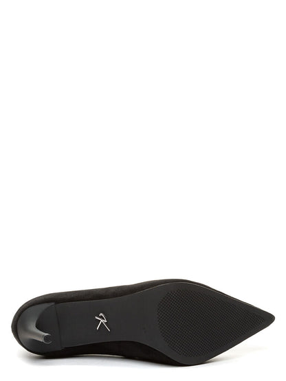 Black Suede Pointed Toe Pumps with Sleek Heel