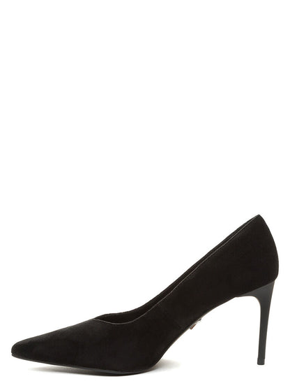 Black Suede Pointed Toe Pumps with Sleek Heel