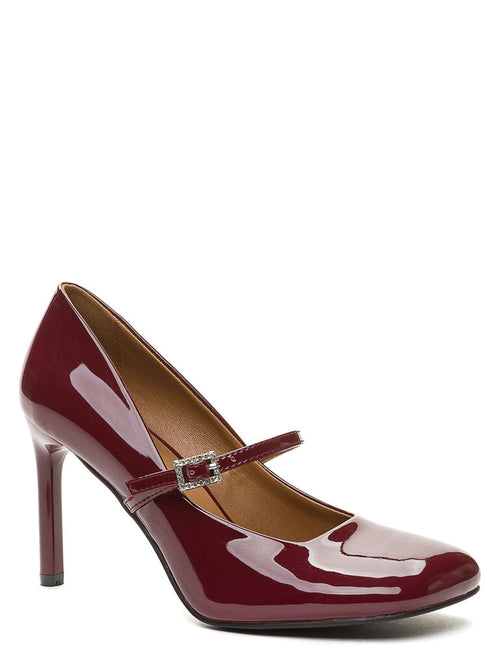 Burgundy Patent Leather Mary Jane Pump