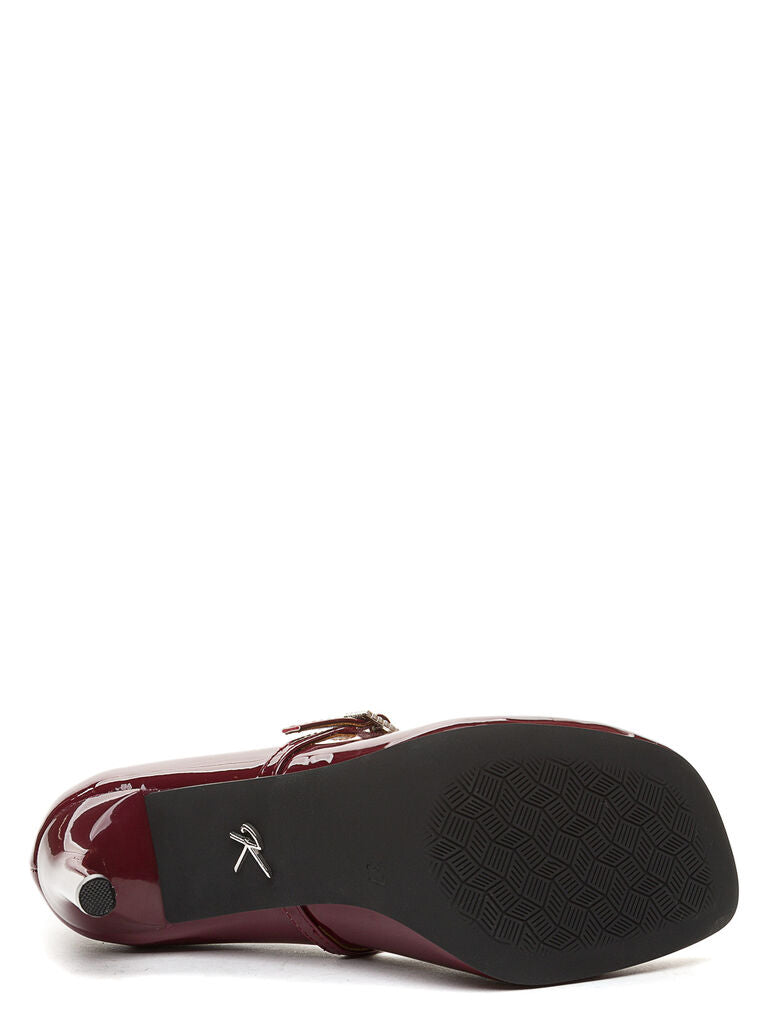 Burgundy Patent Leather Mary Jane Pump