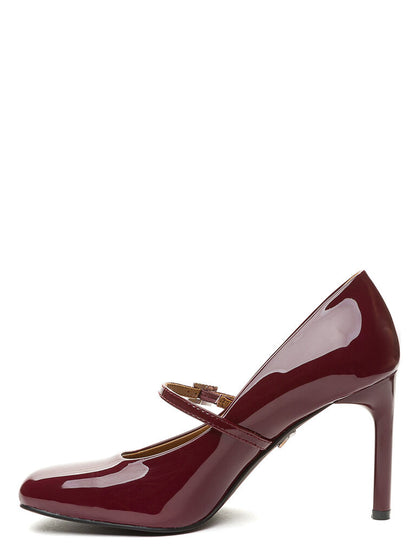 Burgundy Patent Leather Mary Jane Pump