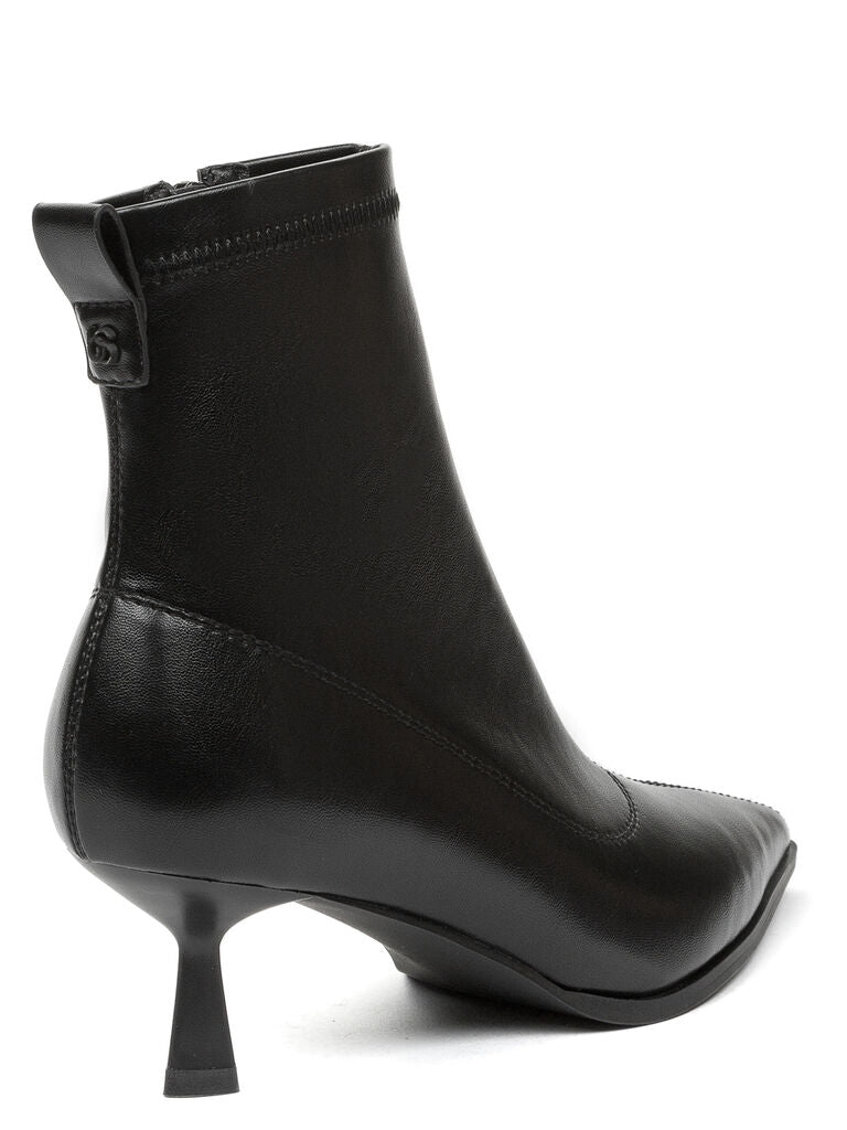 Black Ankle Boot with Kitten Heel