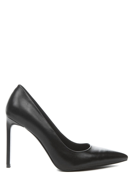 Black Stiletto Heel Pointed-Toe Pump
