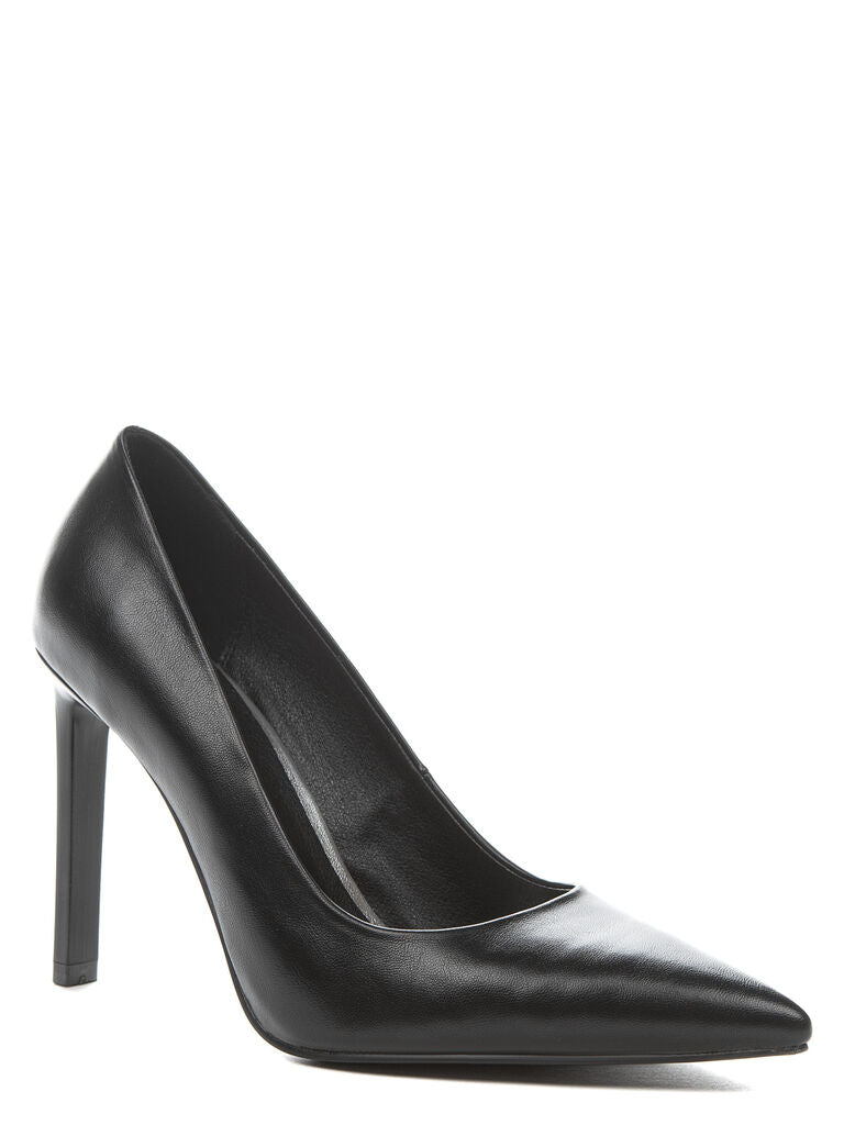 Black Stiletto Heel Pointed-Toe Pump