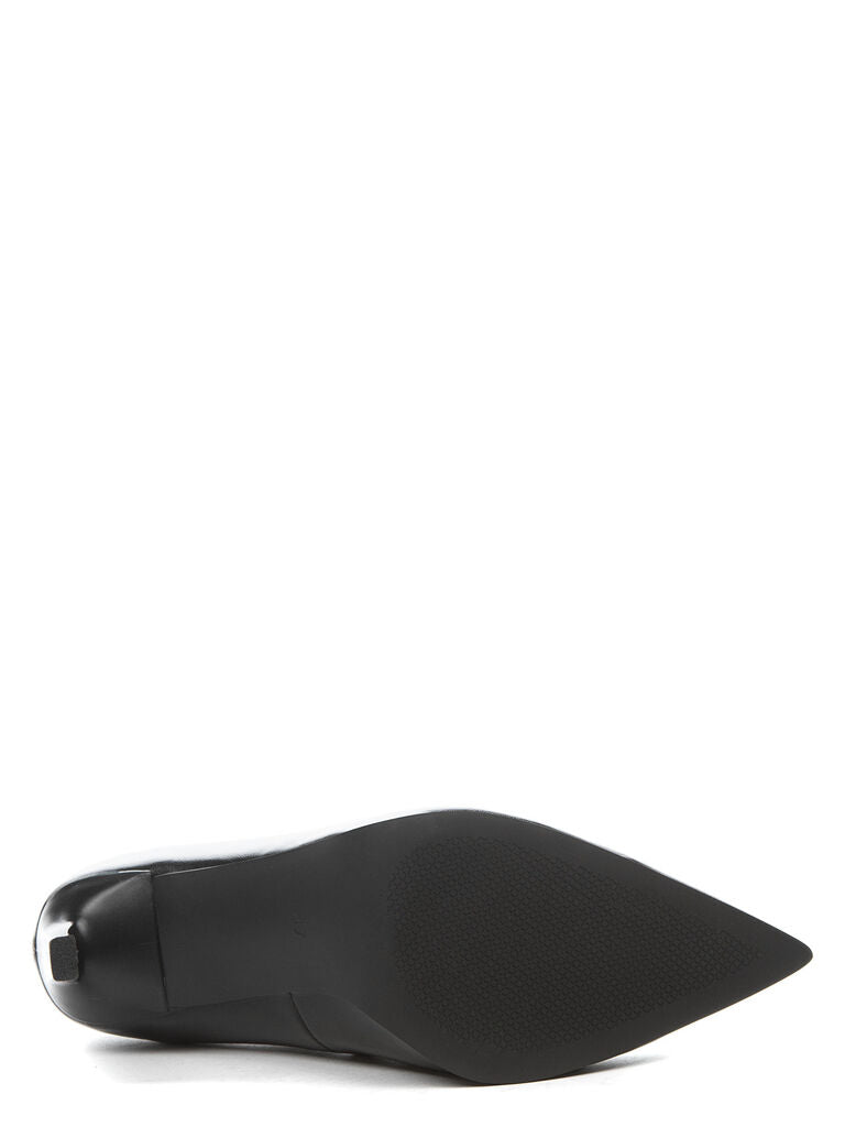 Black Stiletto Heel Pointed-Toe Pump