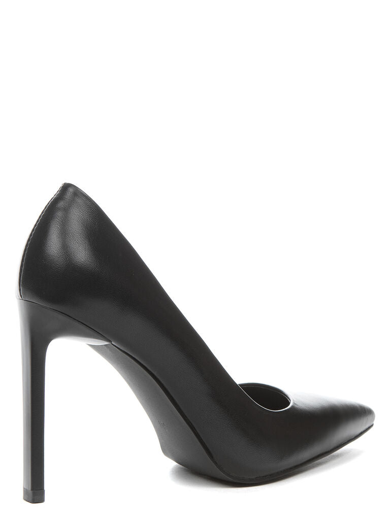 Black Stiletto Heel Pointed-Toe Pump