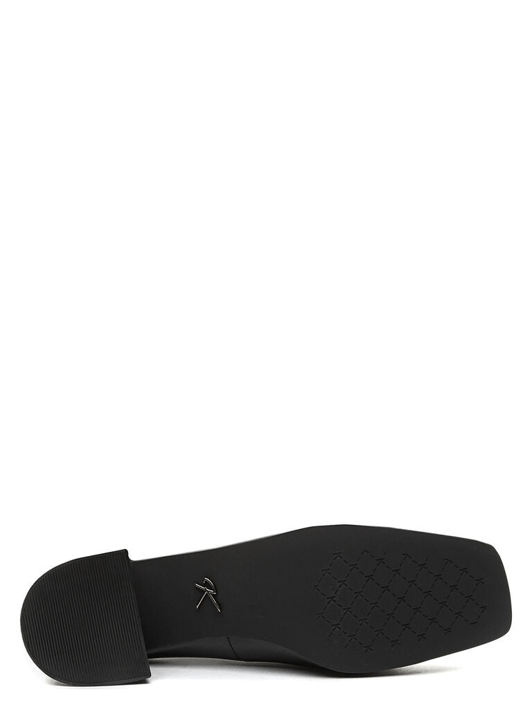 Black Suede Low Block Heel Pump