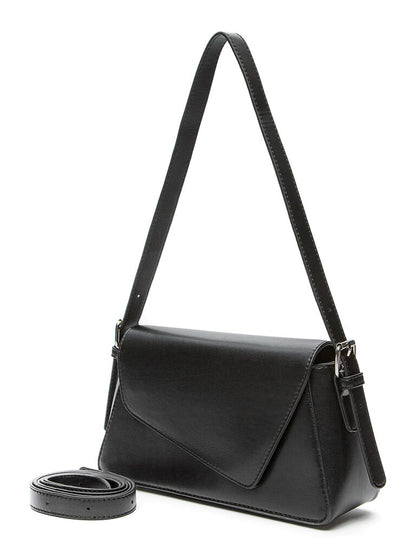 Black Sleek Envelope Crossbody Bag