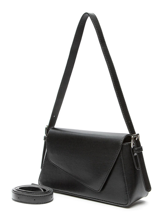 Black Sleek Envelope Crossbody Bag