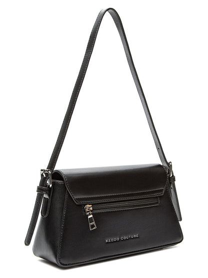 Black Sleek Envelope Crossbody Bag