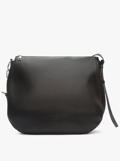 Black Sleek Leather Shoulder Bag
