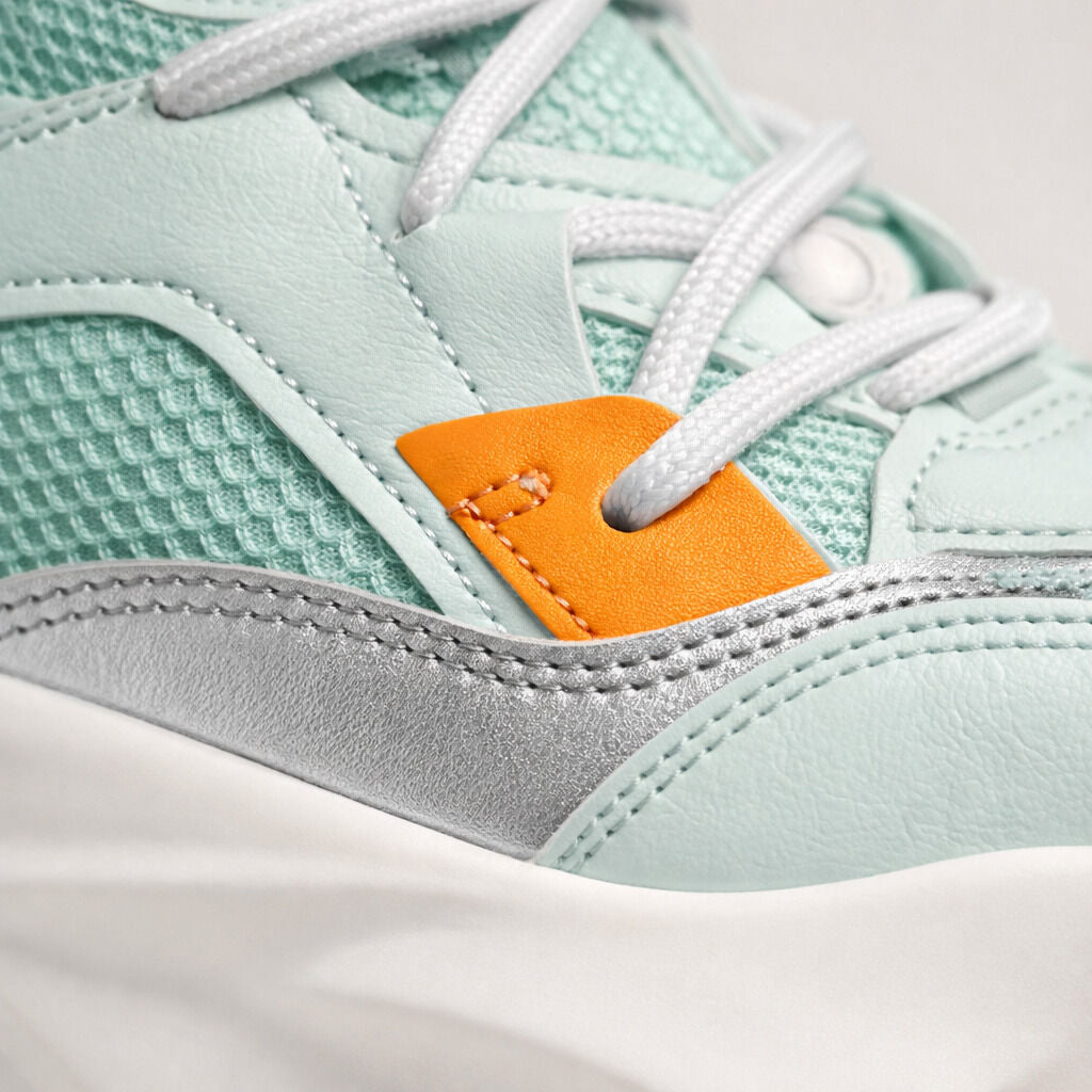 Mint Colorblock Sneakers with Chunky Sole