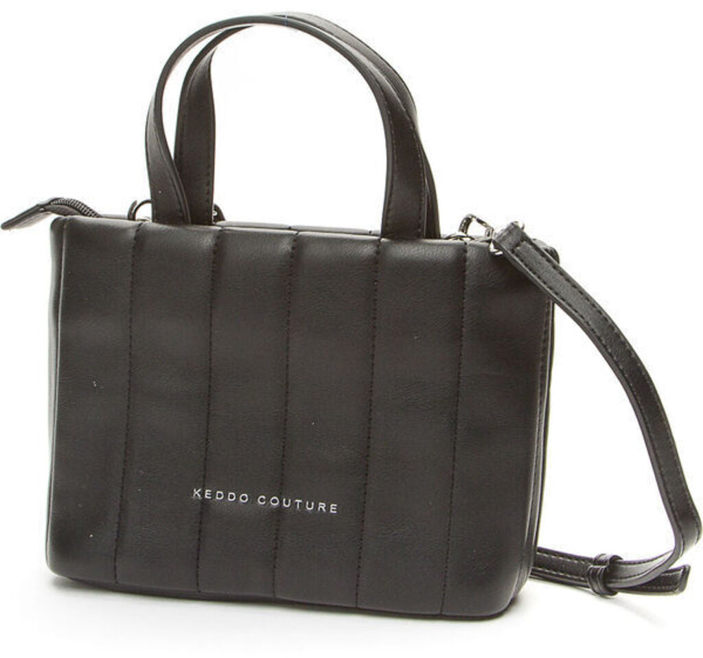 Black Quilted Crossbody Bag with Removable Strap