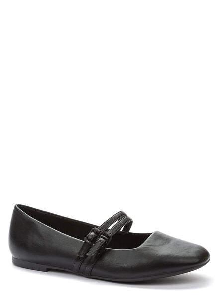 Black Strap Detailed Flat Shoe