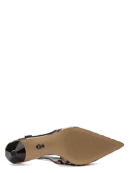 Leopard Print Slingback Kitten Heel