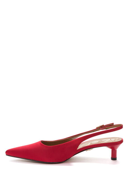 Red Slingback Kitten Heel Pump
