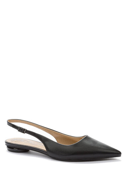 Black Slingback Pointed Toe Flat