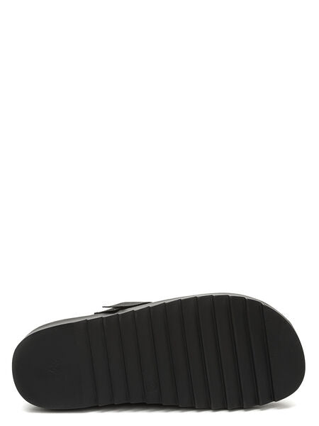 Black Textile Slip-On Shoe with Metallic Tip