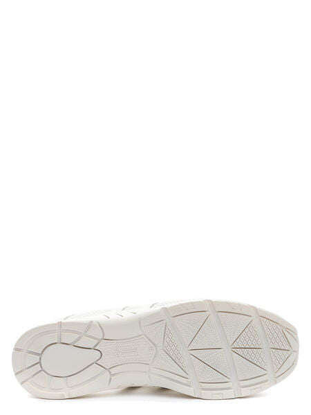 White Mesh Sneaker with Lace-Up Closure