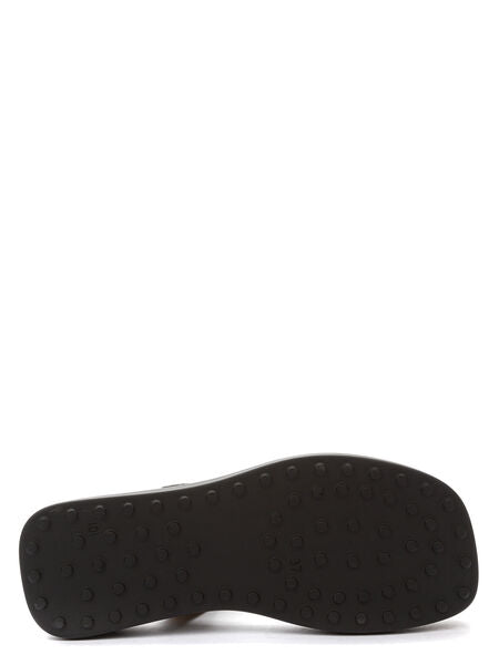 Leopard Print Flat Sandal with Adjustable Strap