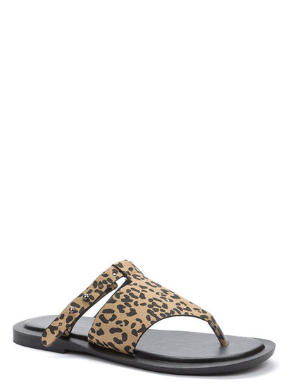 Leopard Print Sandal with Minimal Straps