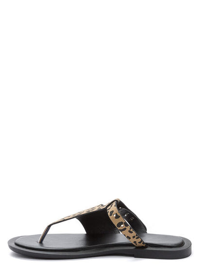 Leopard Print Sandal with Minimal Straps