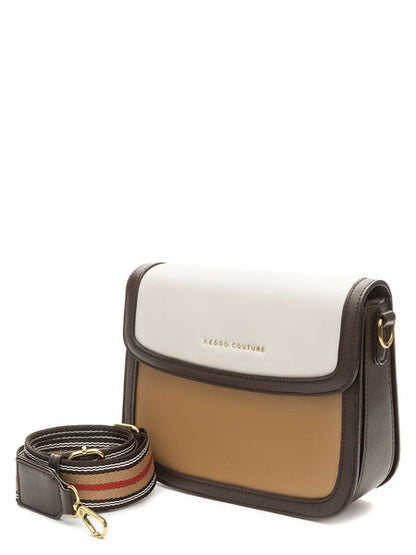 Multi-tone Crossbody Bag with Adjustable Strap