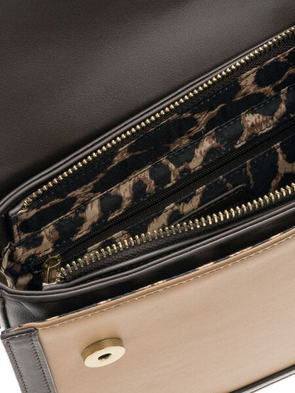 Multi-tone Crossbody Bag with Adjustable Strap