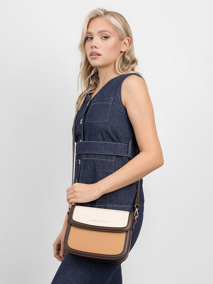 Multi-tone Crossbody Bag with Adjustable Strap