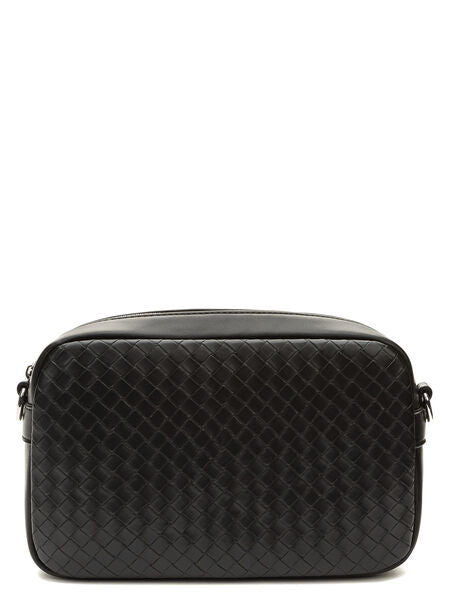 Black Woven Crossbody Bag