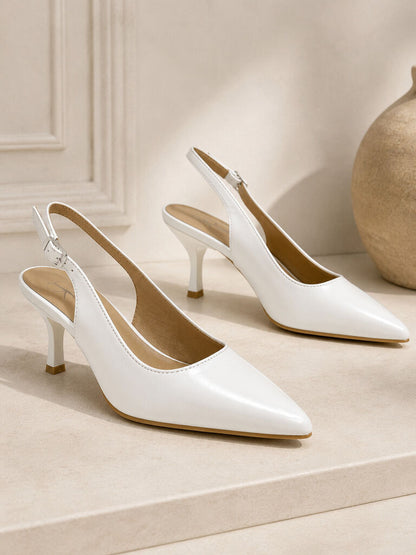 Sling-Back Nappa WHITE