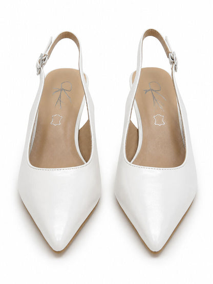 Sling-Back Nappa WHITE