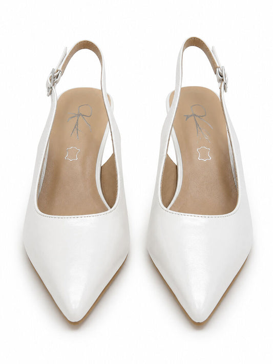 Sling-Back Nappa WHITE