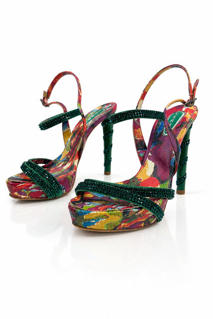 Shoes Strass Verde