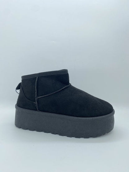 Ankle Boot Sue/Fur BLACK