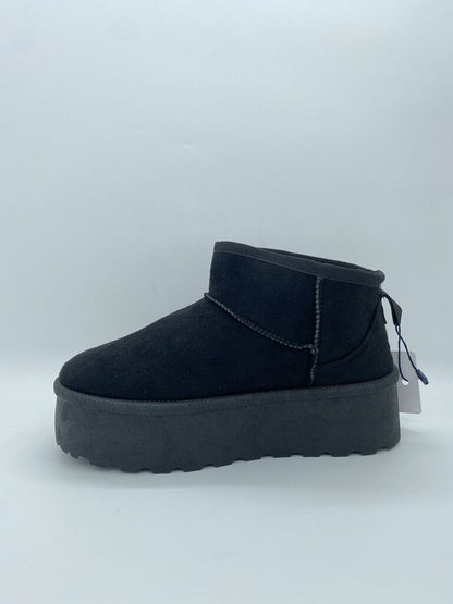 Ankle Boot Sue/Fur BLACK