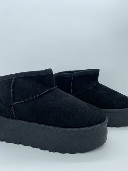 Ankle Boot Sue/Fur BLACK