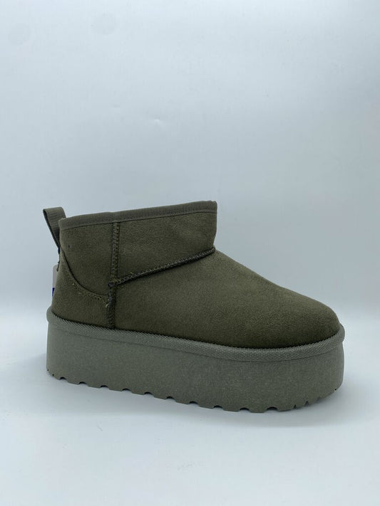 Ankle Boot Sue/Fur KHAKI