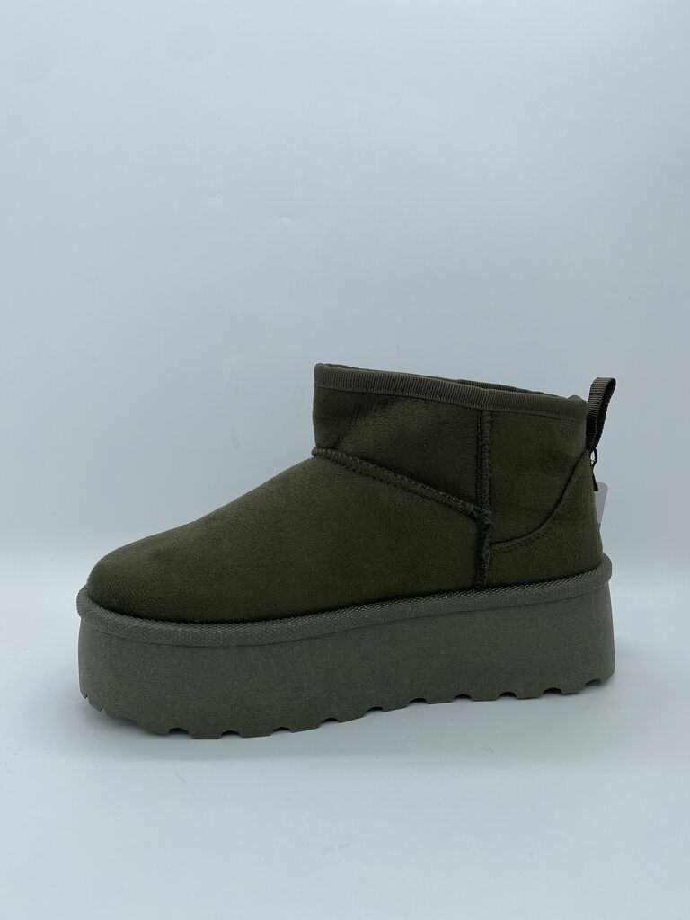 Ankle Boot Sue/Fur KHAKI