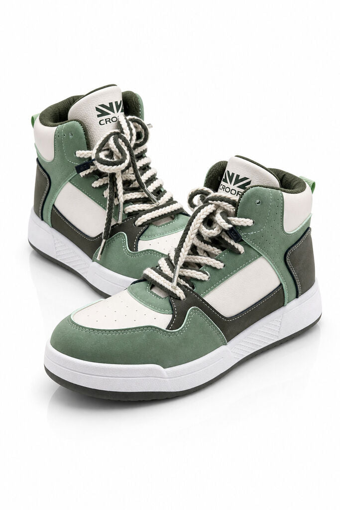 High Top Sneaker Nap/Sue WHI/GRN