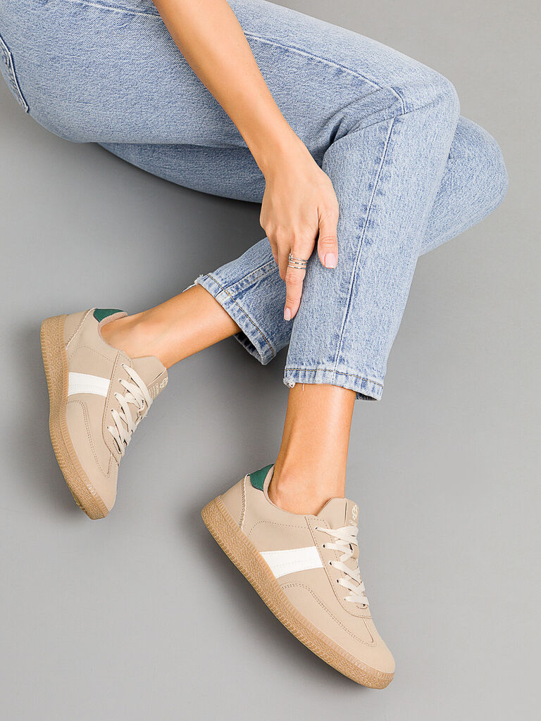 Sneaker Nappa BEI/GRN