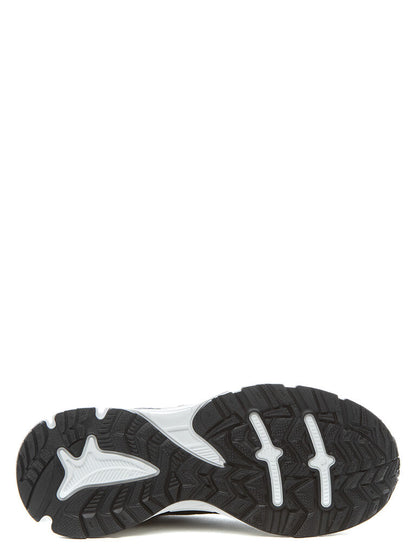 Black Leather Athletic Sneakers with White Sole