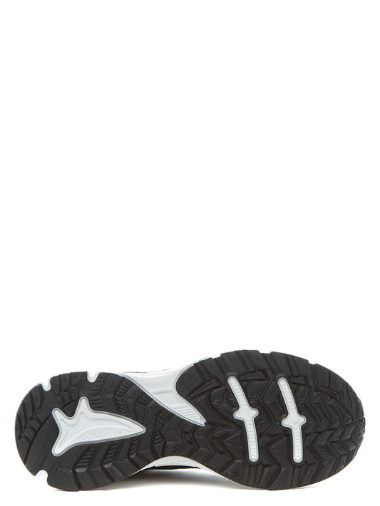 Black Leather Athletic Sneakers with White Sole