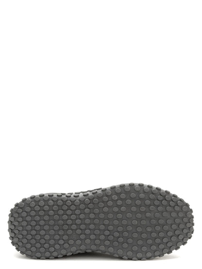 Black Quilted Boot with Ribbed Cuff